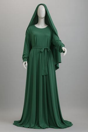 Raha 3 Piece Abaya (Eagles Green) Ships by 9/13