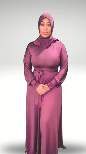 Raha 3 Piece Abaya (Teal)