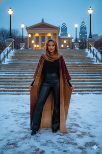 BROWN FUSION OPEN FRONT CARDIGAN