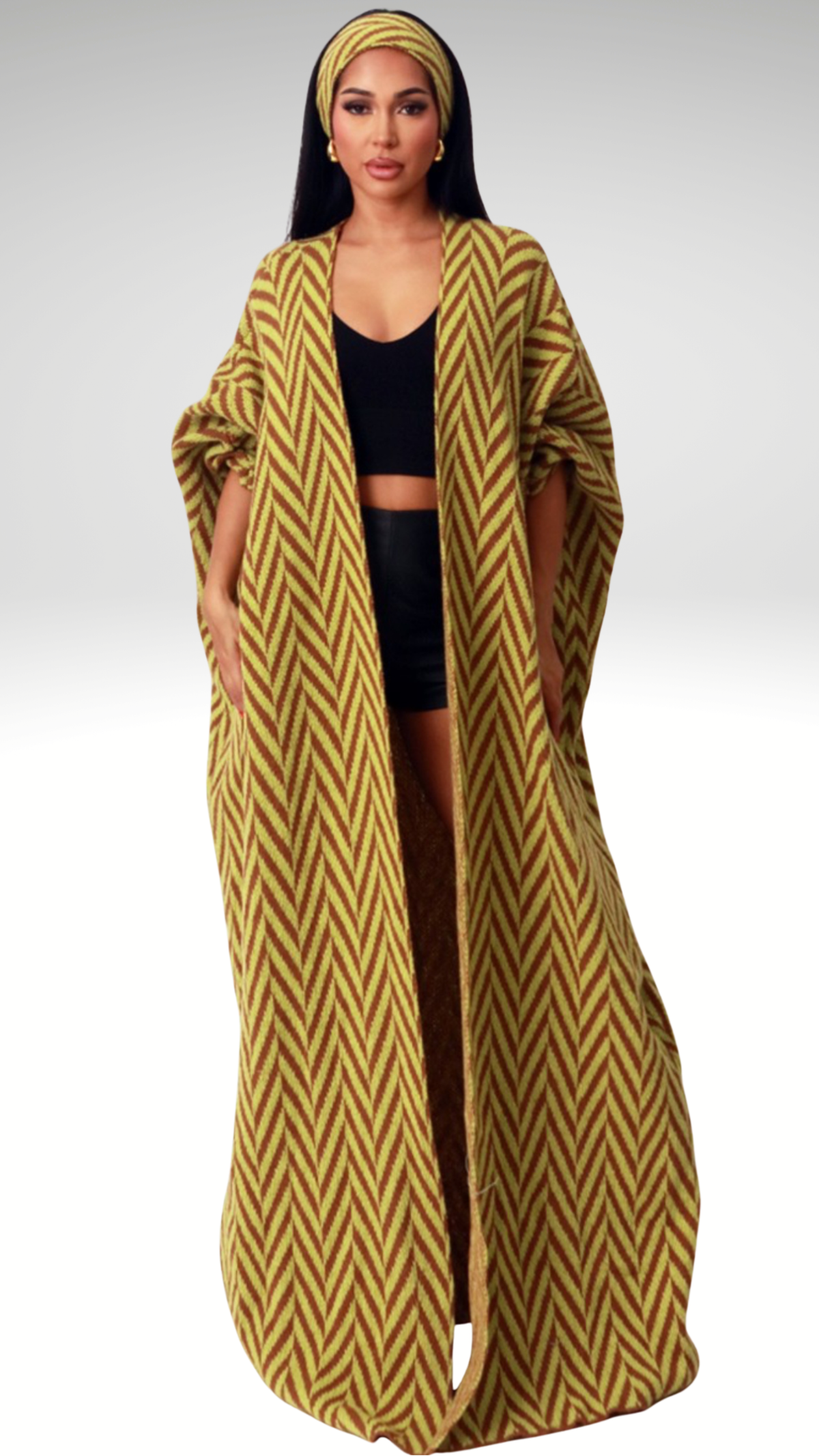 ASYMMETRICAL BLACK FRONT CARDIGAN