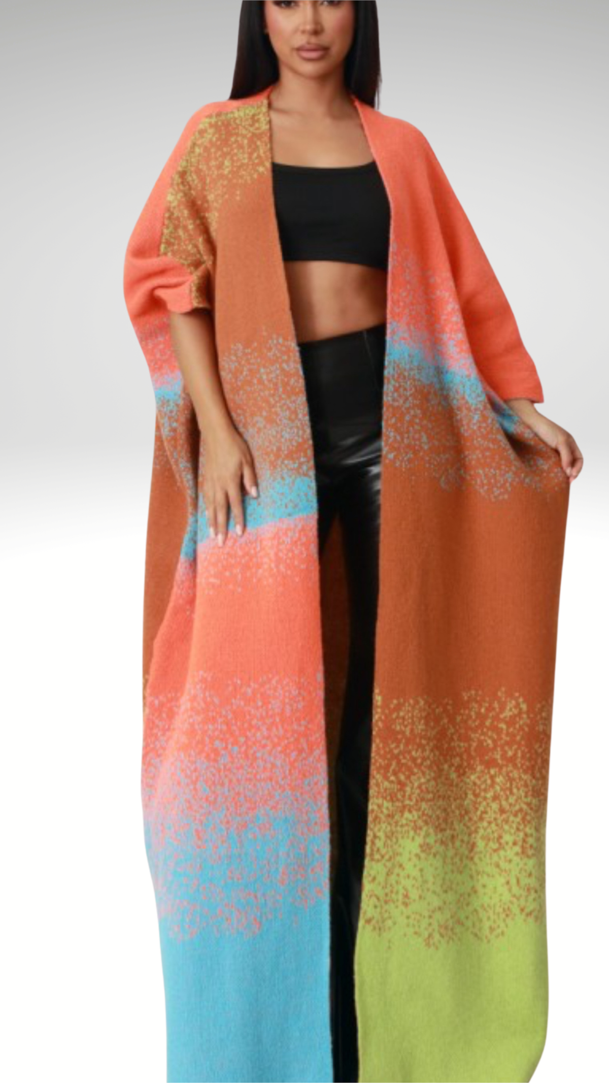 MOCHA FUSION OPEN FRONT CARDIGAN