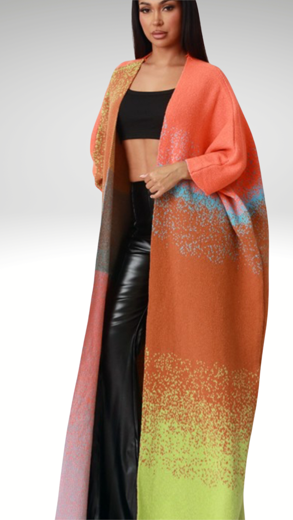 MOCHA FUSION OPEN FRONT CARDIGAN