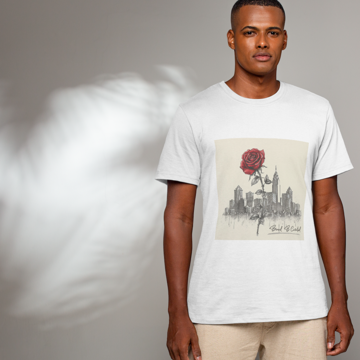 Concrete Rose Unisex Short Sleeve Cream