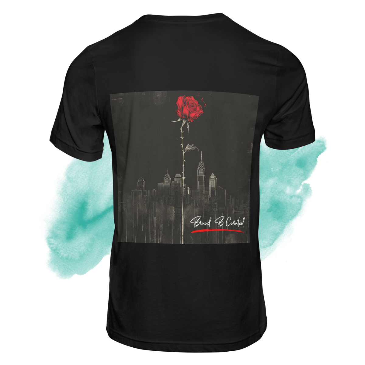 Concrete Rose Unisex Short Sleeve Black