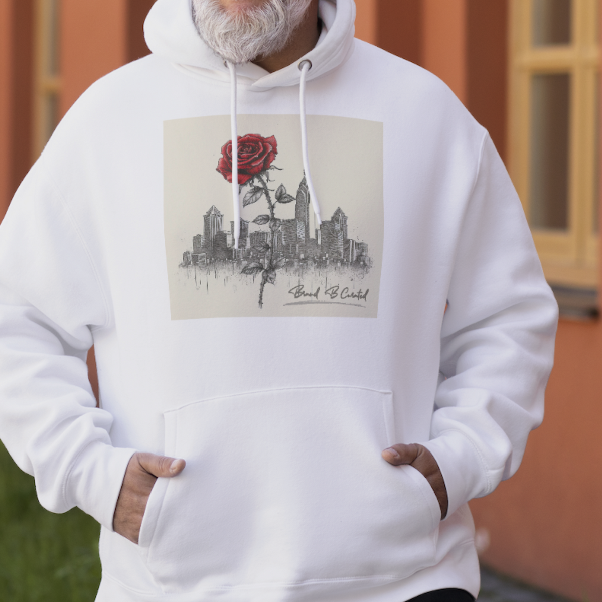 Concrete Rose Unisex Hoodie Cream