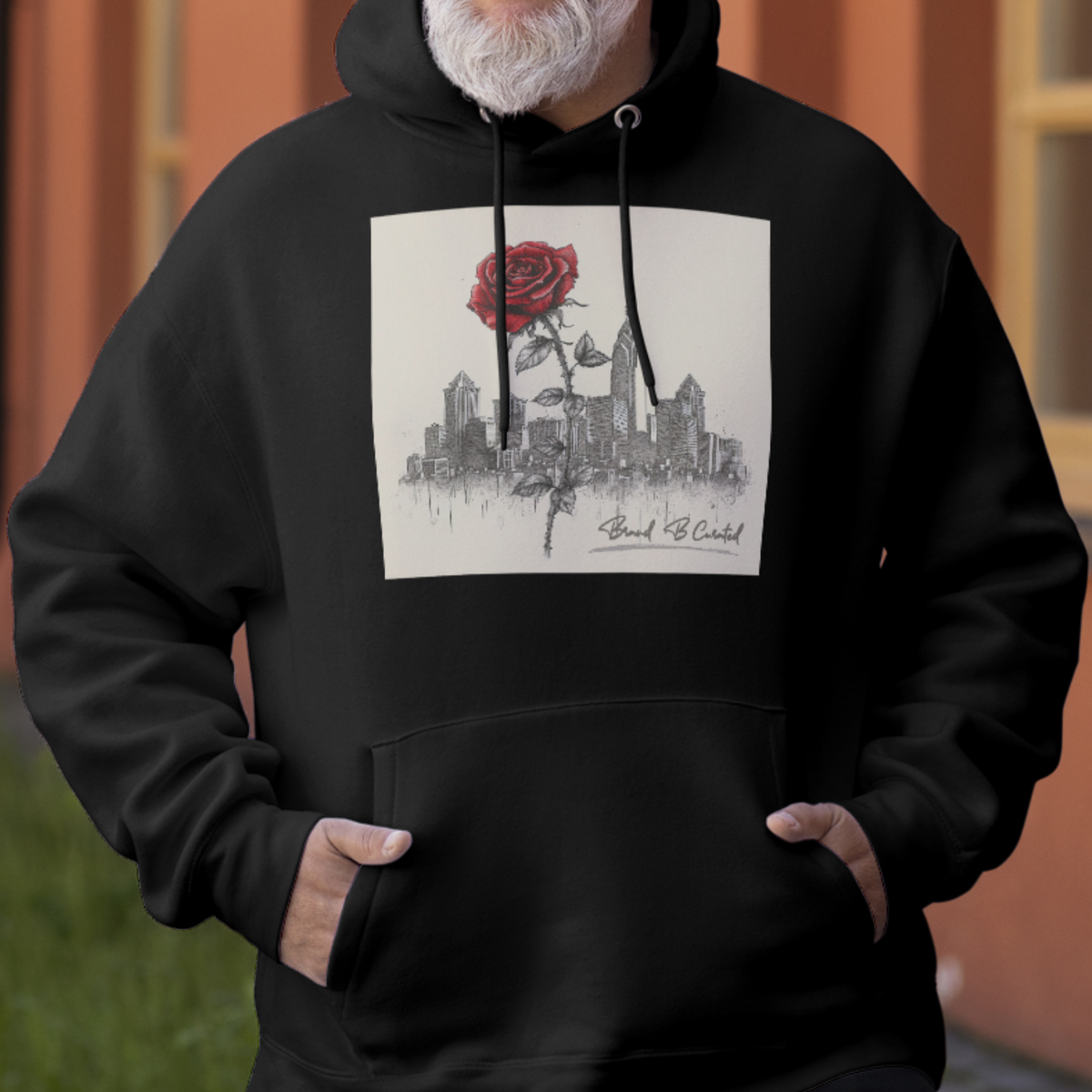 Concrete Rose Unisex Hoodie Cream