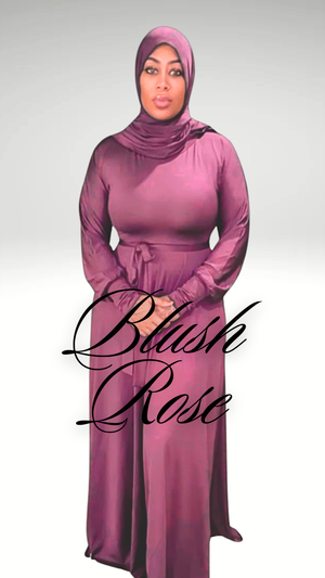 Raha 3 Piece Abaya (Blush Pink)