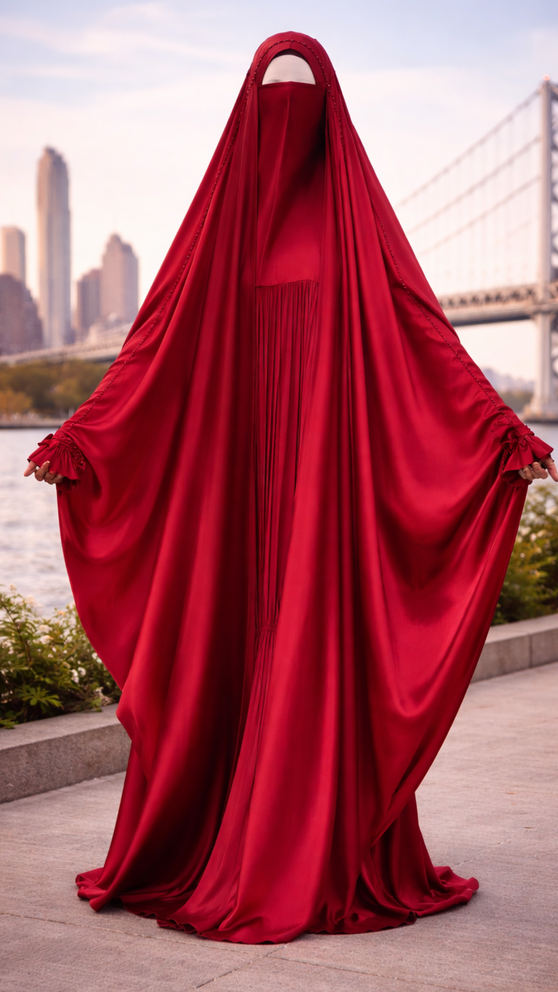 Nusaybah Abaya – Luxury Satin Modest Abaya