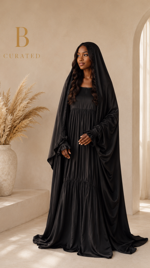 Nusaybah Abaya – Luxury Satin Modest Abaya