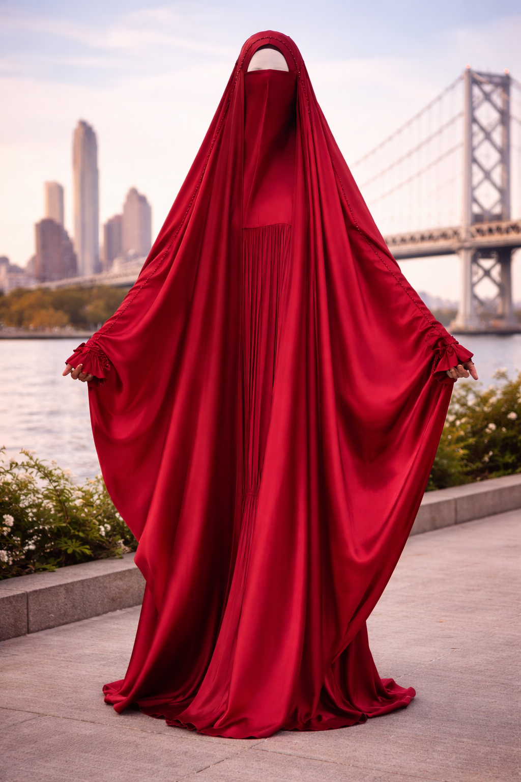 Nusaybah Abaya – Luxury Satin Modest Abaya