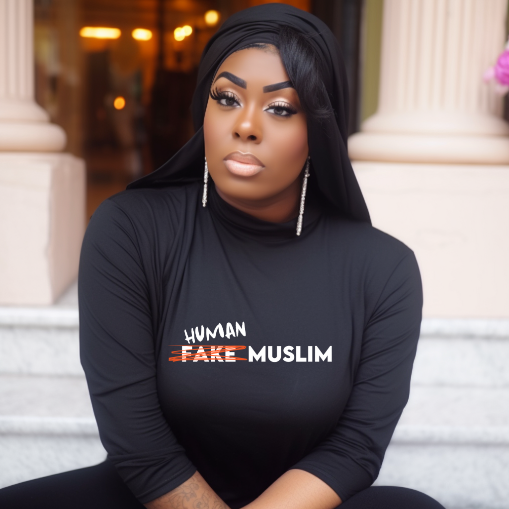 Human Muslim BLACK T-Shirts